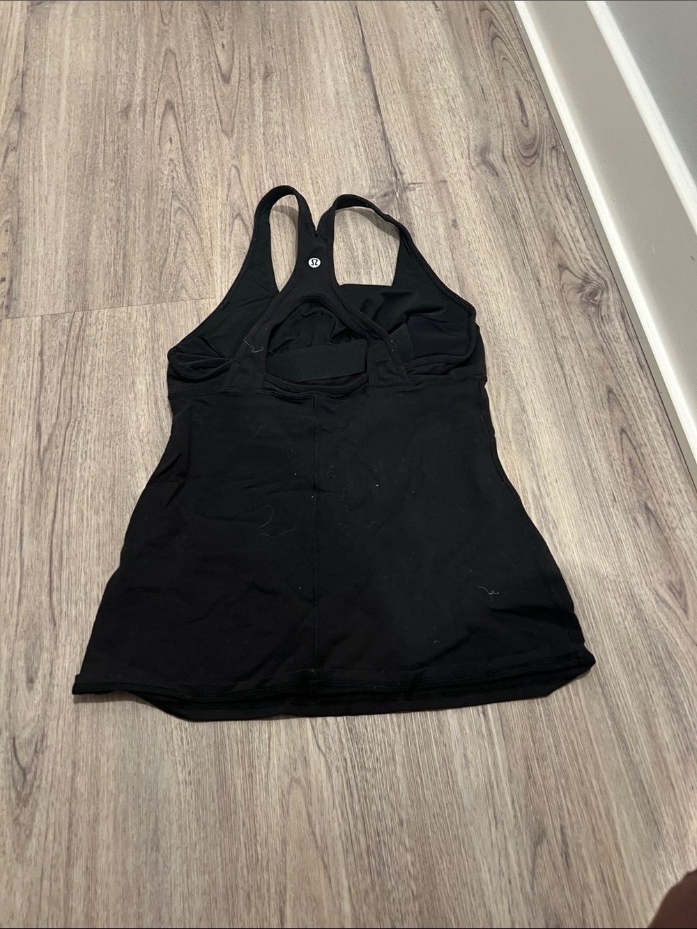 lululemon athletica Black Racerback Tank Top built in bra size 6